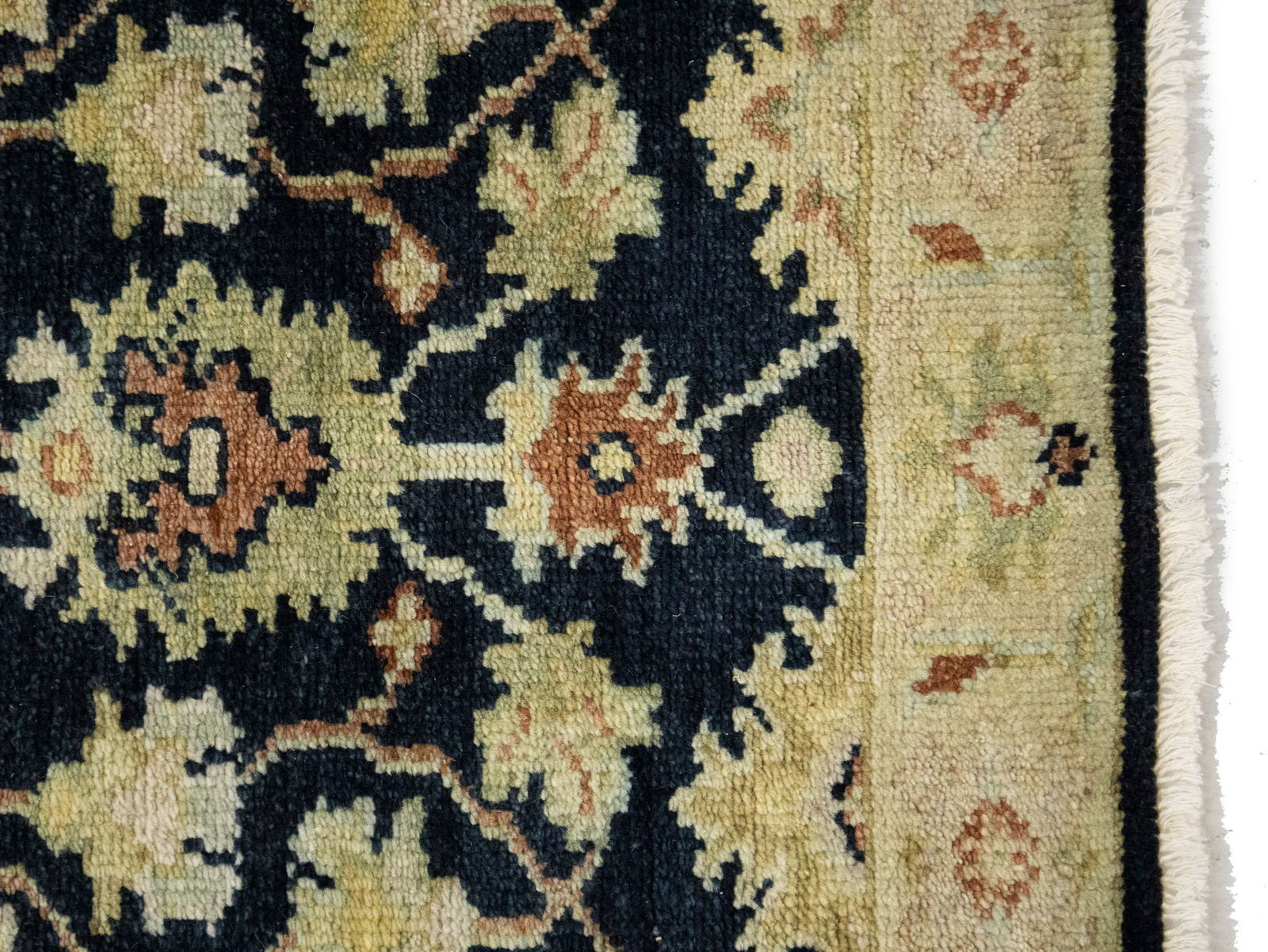 Black Floral 2'6X12 Peshawar Pakistan Oriental Runner Rug - 9