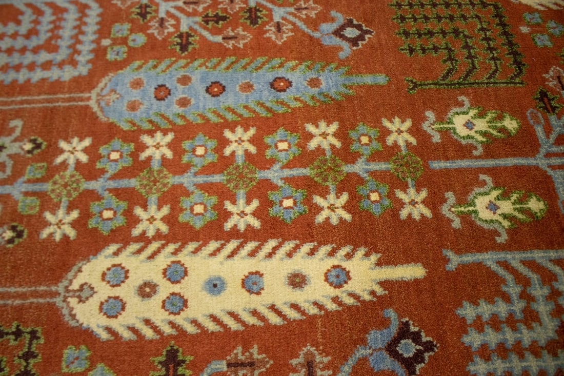 Rust Orange Floral 9X12 Tree of Life Chobi Oriental Rug - 10