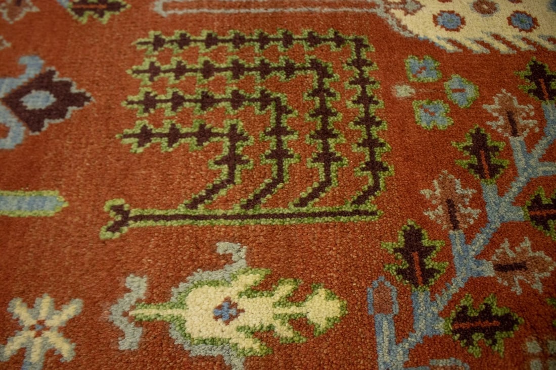 Rust Orange Floral 9X12 Tree of Life Chobi Oriental Rug - 9