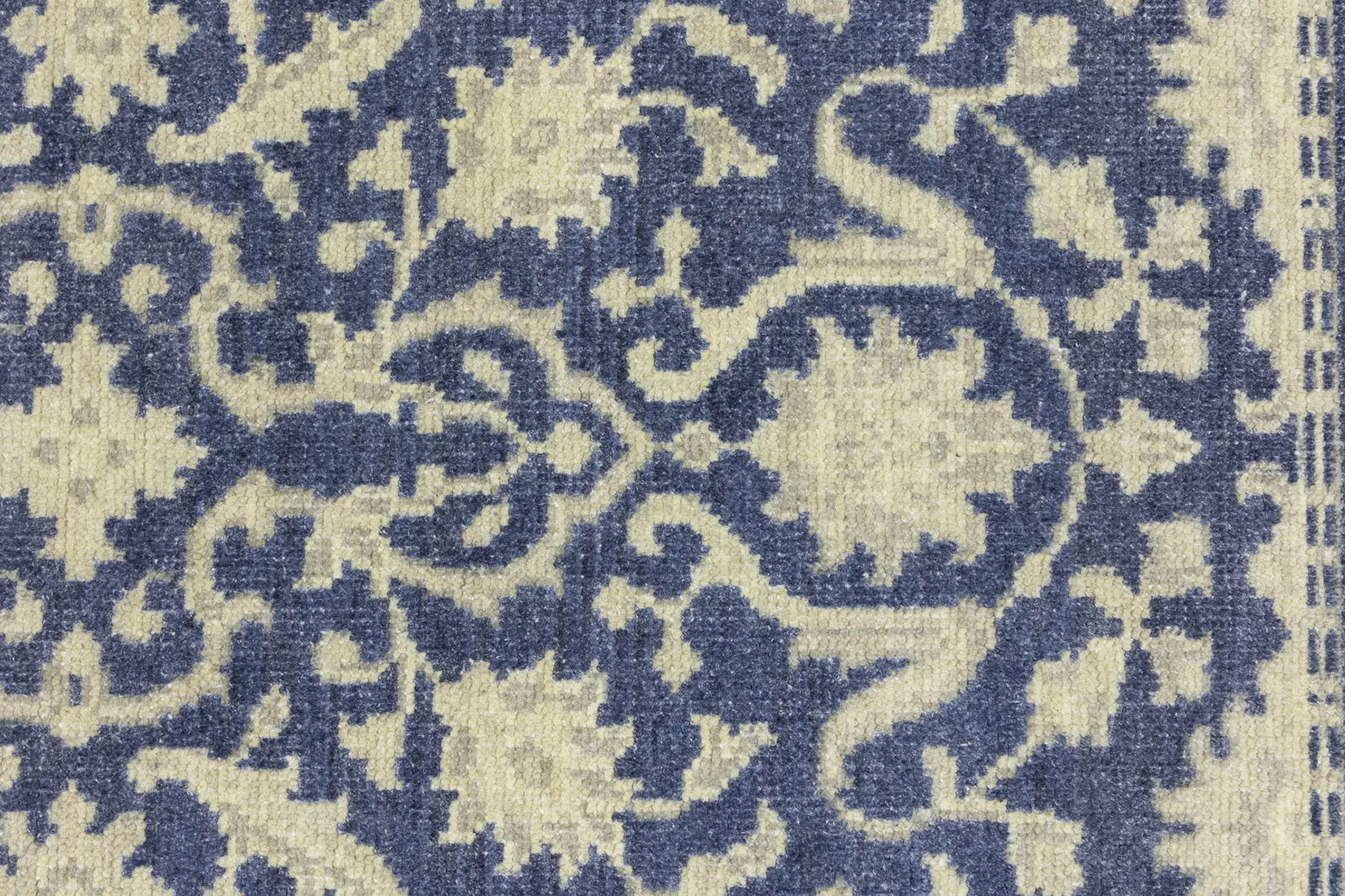 Muted Slate Blue Floral 4X6 Transitional Oriental Rug - 13