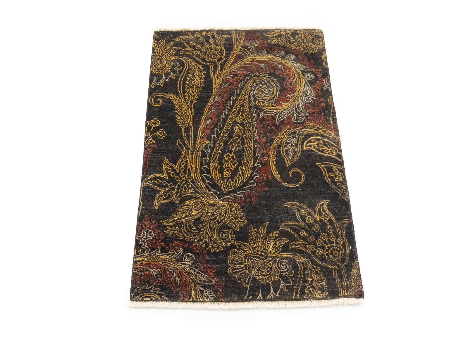 Charcoal Tribal Floral 2X3 Modern Oriental Rug - 2