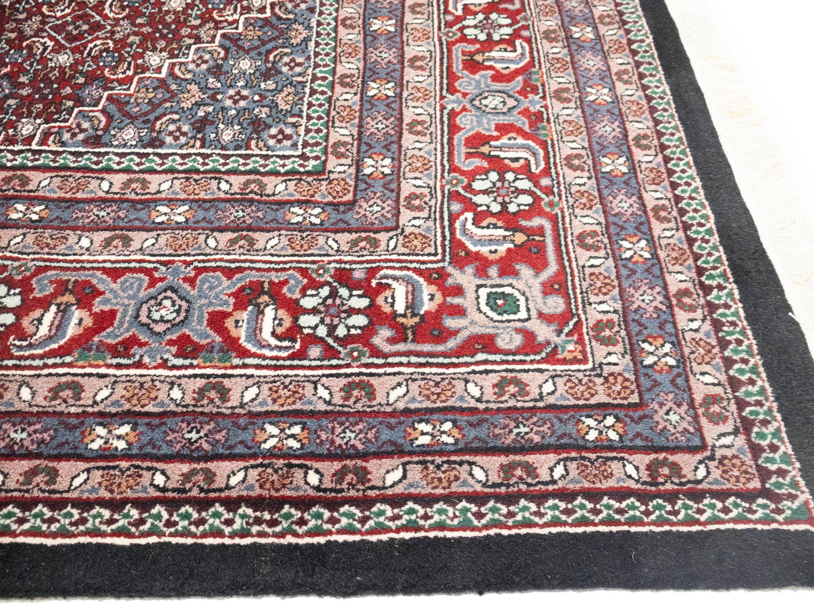 Black Floral Tribal 10X14 Indo-Bidjar Oriental Rug - 12