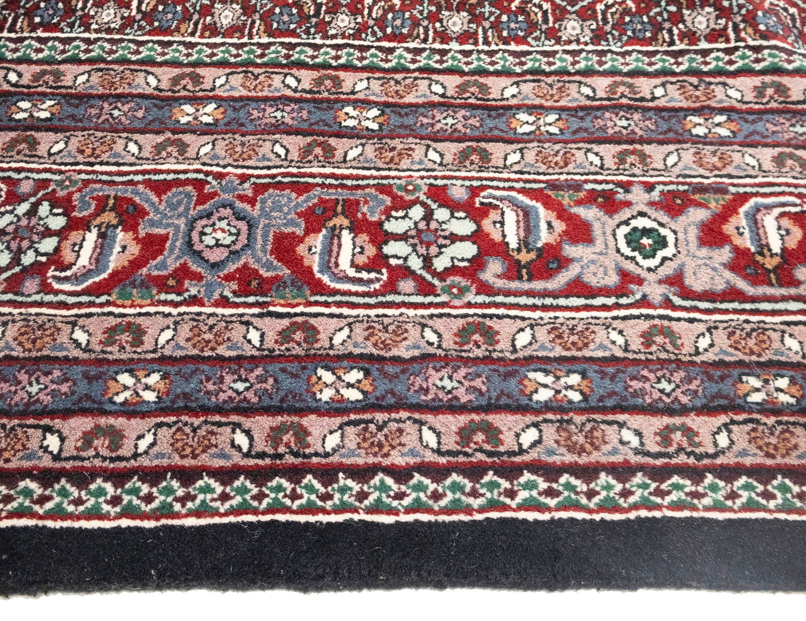 Black Floral Tribal 10X14 Indo-Bidjar Oriental Rug - 8