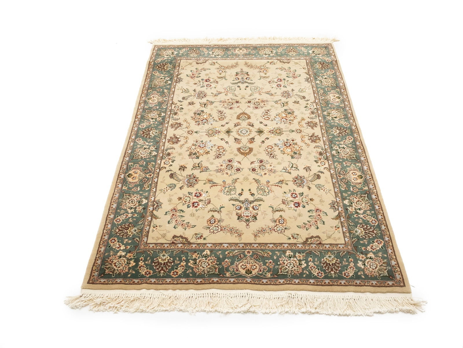 Cream Floral Chinese Style 4X6 Modern Oriental Rug - 2