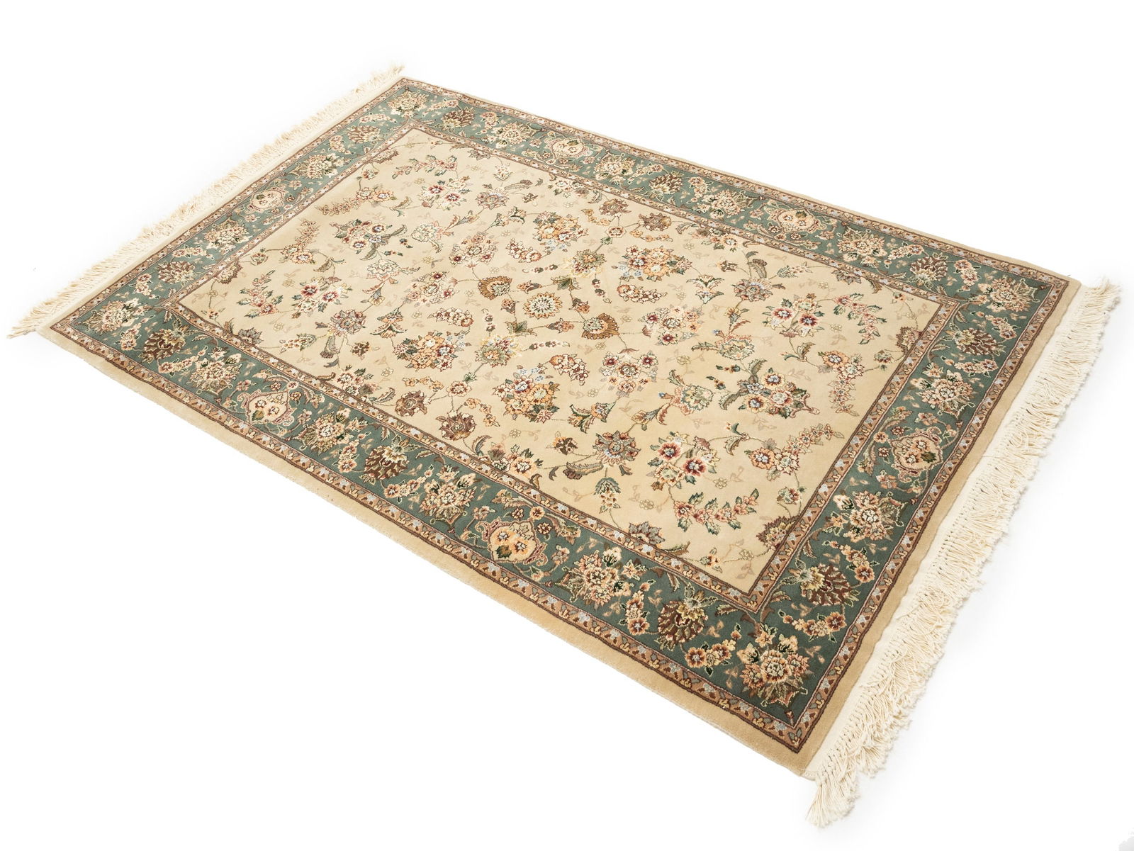 Cream Floral Chinese Style 4X6 Modern Oriental Rug - 3
