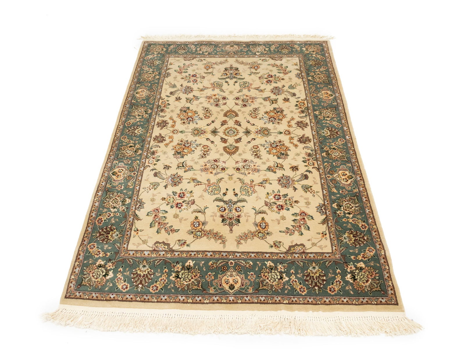 Cream Floral Chinese Style 4X6 Modern Oriental Rug - 5
