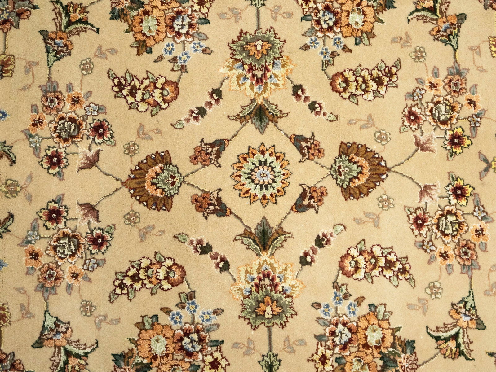 Cream Floral Chinese Style 4X6 Modern Oriental Rug - 7