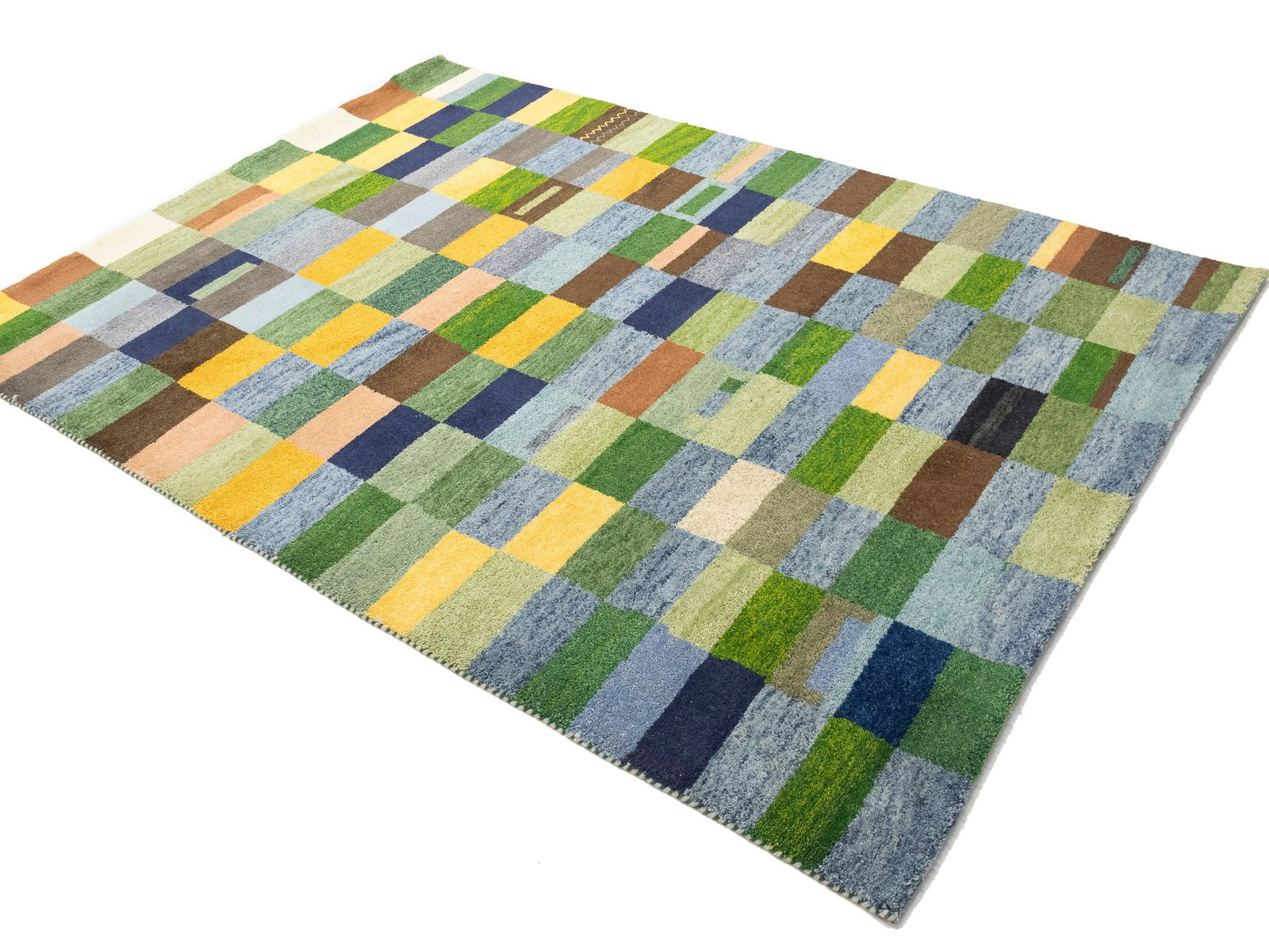 Multicolored Checkered Tribal 6X8 Indo-Gabbeh Oriental Rug - 3