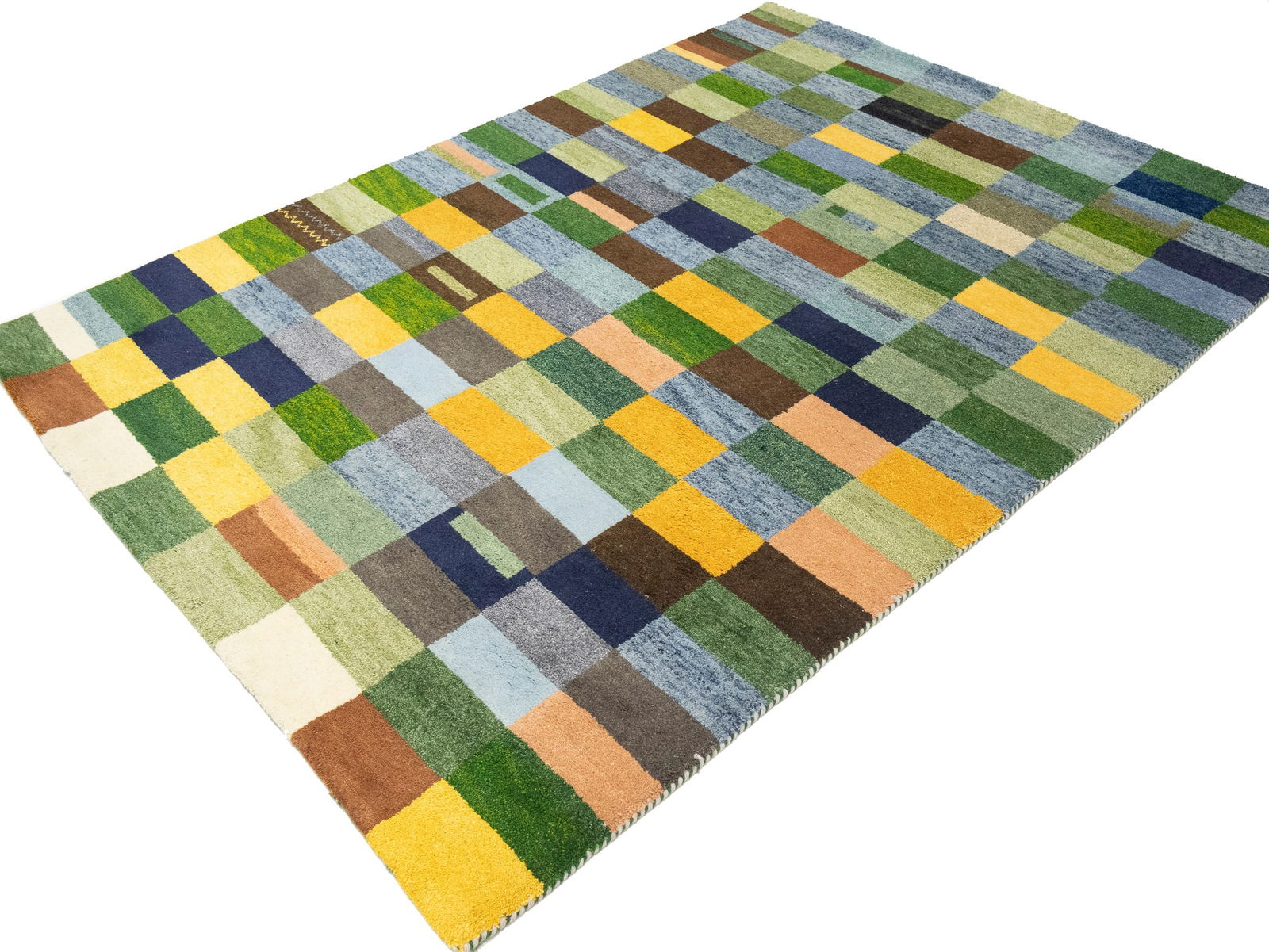 Multicolored Checkered Tribal 6X8 Indo-Gabbeh Oriental Rug - 4