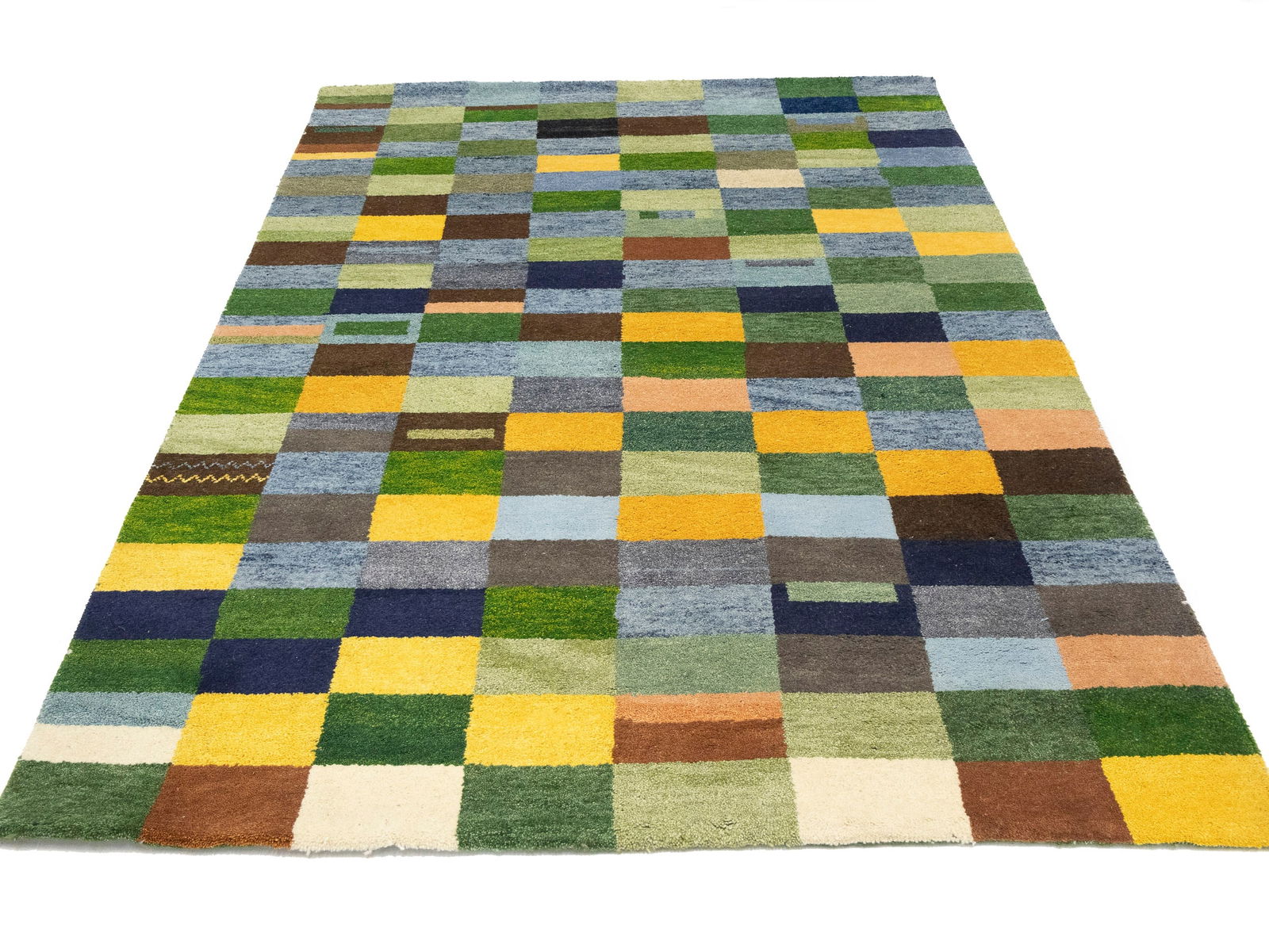 Multicolored Checkered Tribal 6X8 Indo-Gabbeh Oriental Rug - 5