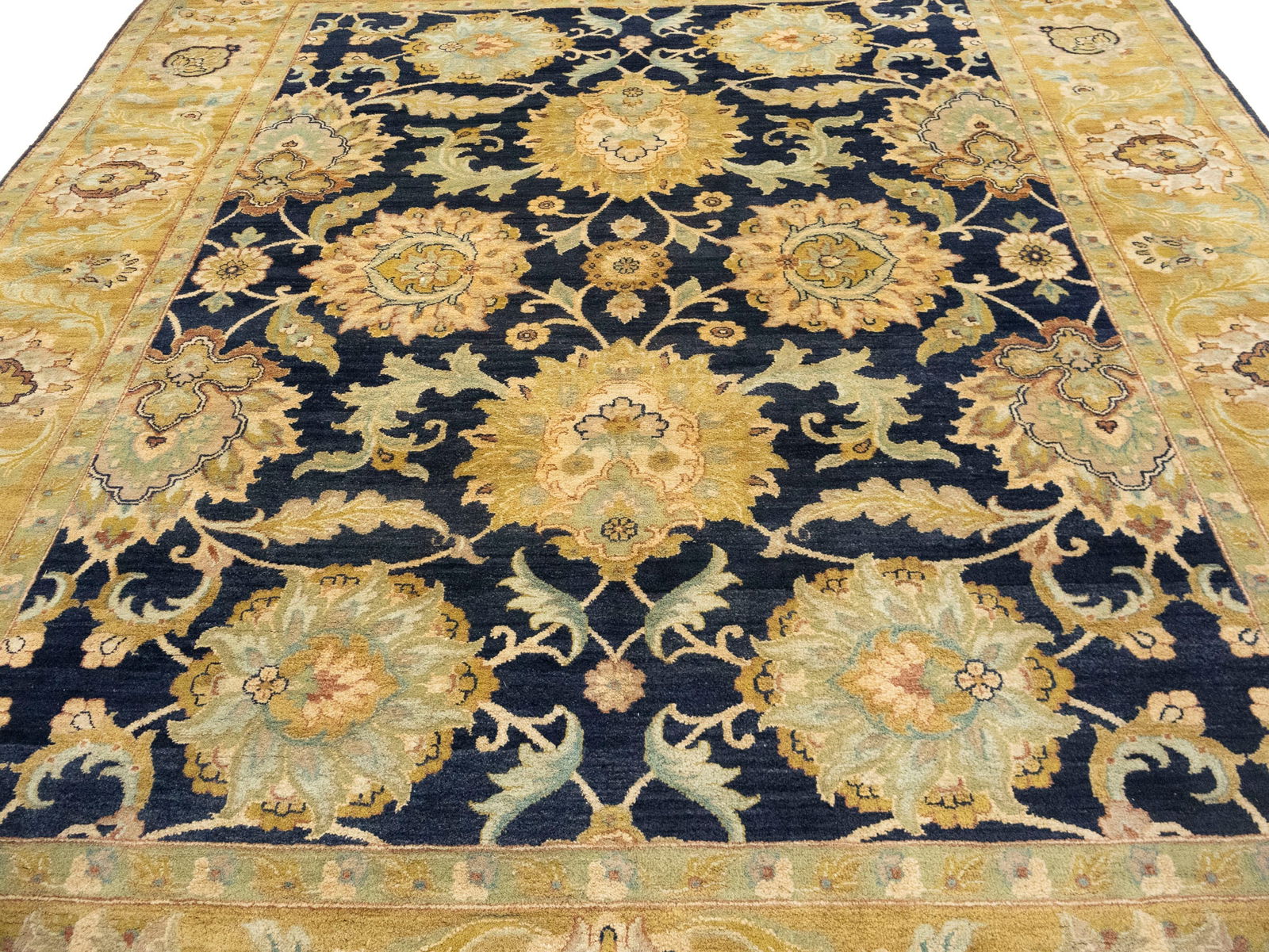 Muted Floral Classic 8X10 Agra Jaipur Oriental Rug - 11