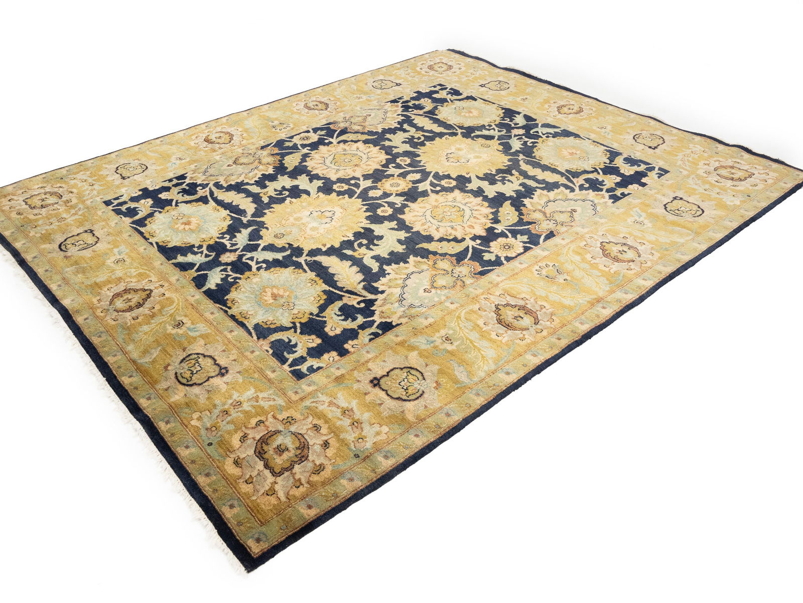 Muted Floral Classic 8X10 Agra Jaipur Oriental Rug - 4