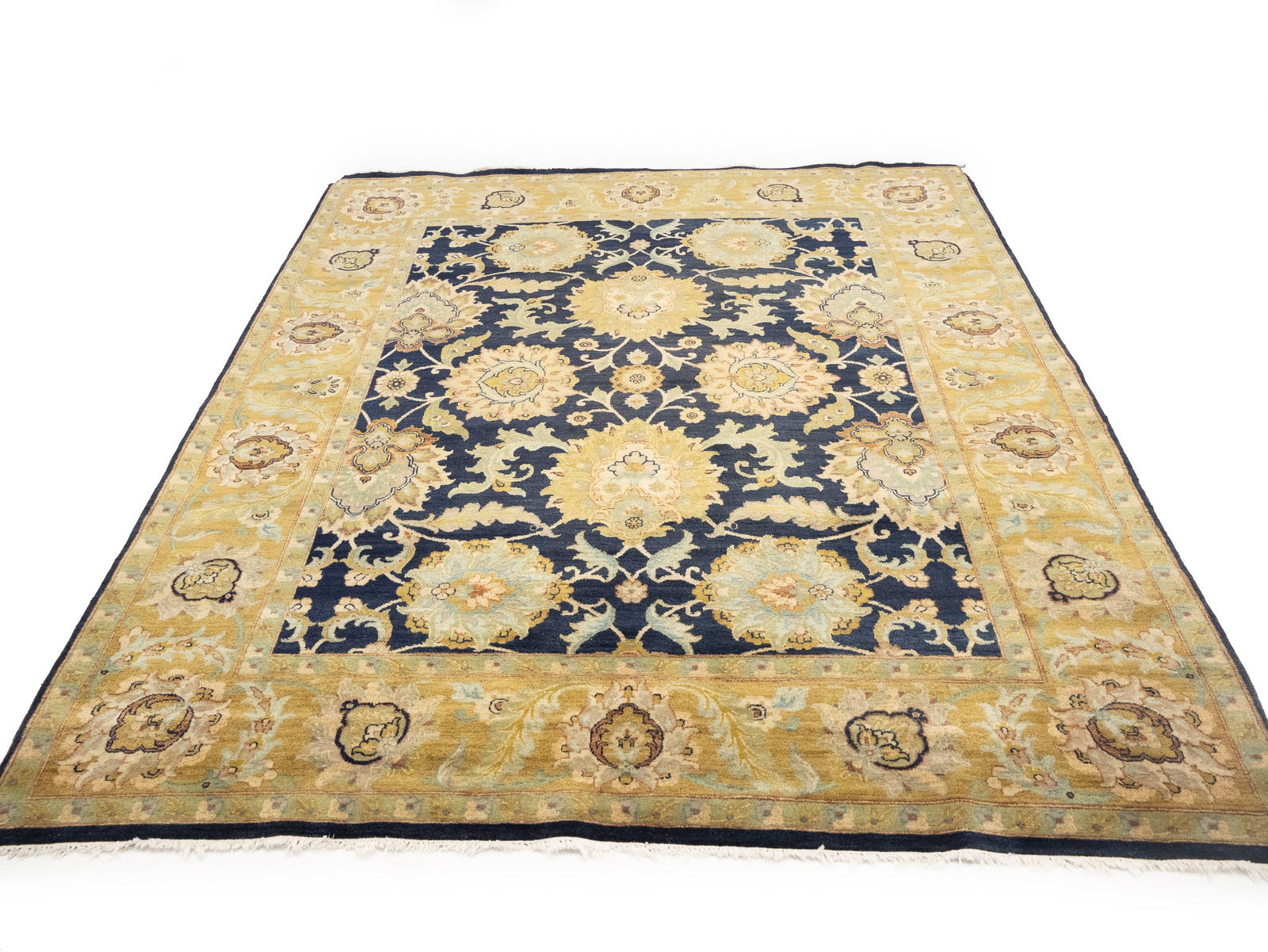 Muted Floral Classic 8X10 Agra Jaipur Oriental Rug - 5