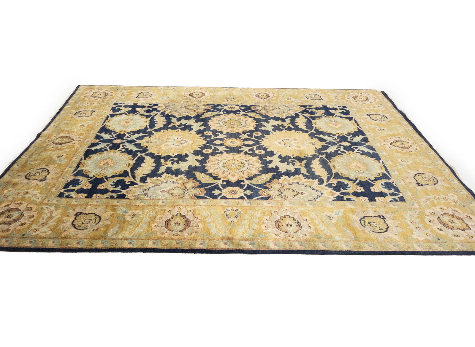Muted Floral Classic 8X10 Agra Jaipur Oriental Rug - 6