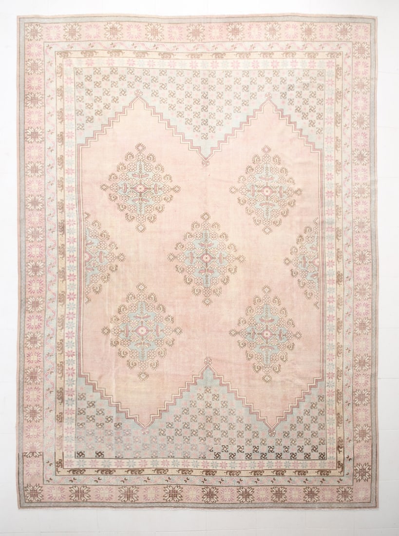 9'2'' x 12'7'' Turkish Handmade Kilim Rug - 24008: Title: 9'2'' x 12'7'' Turkish Handmade Kilim Rug - 24008 Description:9'2'' x 12'7'' Turkish Handmade Kilim Rug - 24008 Origin:Turkiye Date/Period:1960-90 Materials:Wool,Cotton Dimension:9'2''x12'7'' f