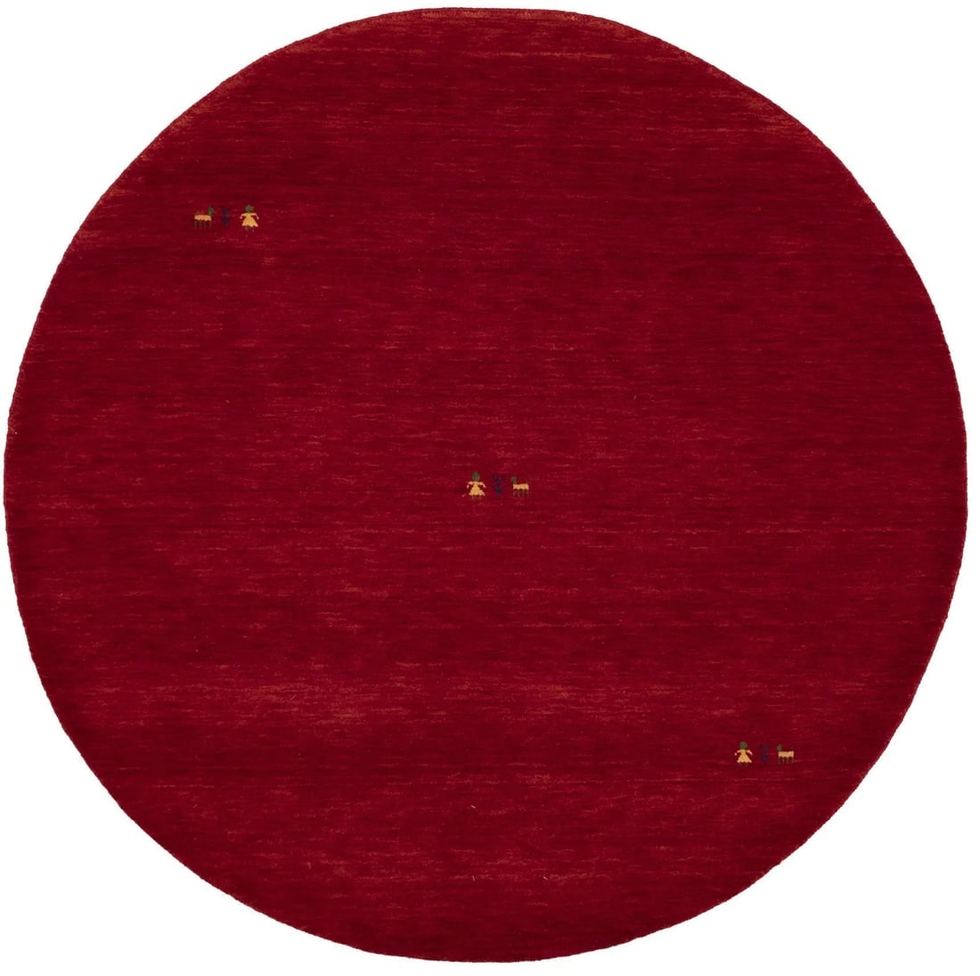 Red Tribal 6X6 Gabbeh Modern Round Rug