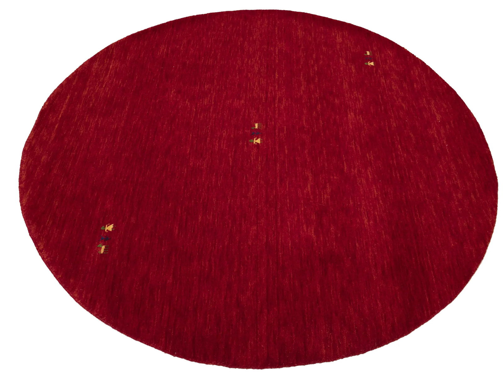 Red Tribal 6X6 Gabbeh Modern Round Rug - 4