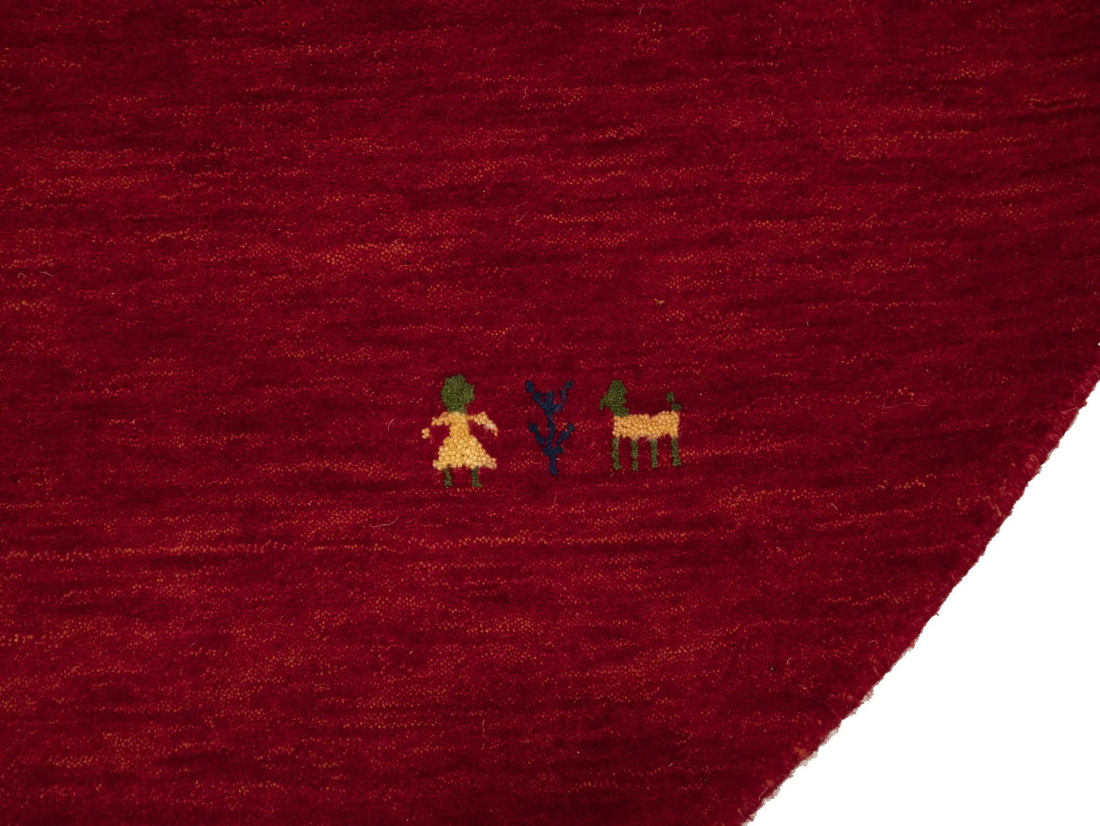 Red Tribal 6X6 Gabbeh Modern Round Rug - 6