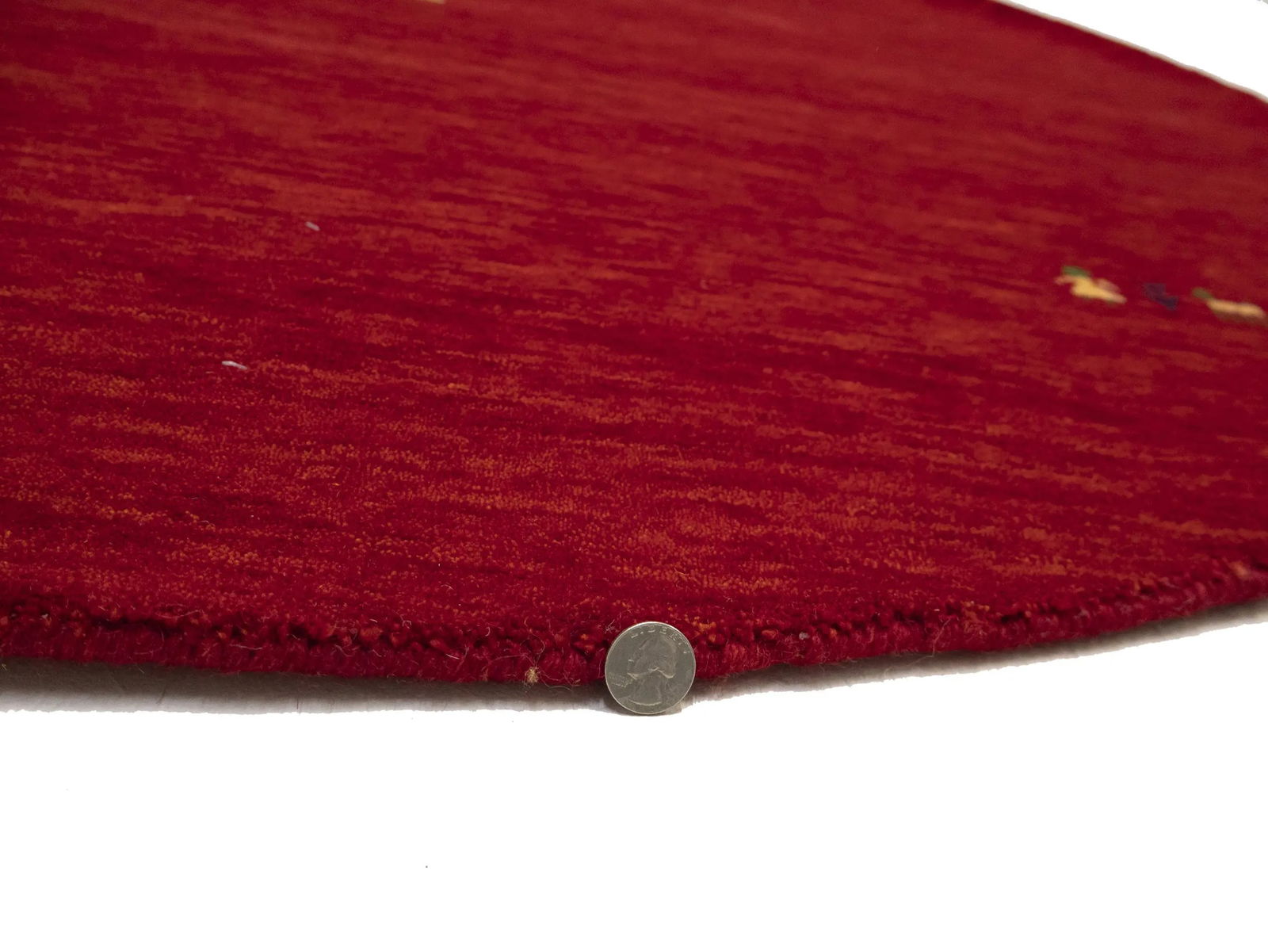 Red Tribal 6X6 Gabbeh Modern Round Rug - 9