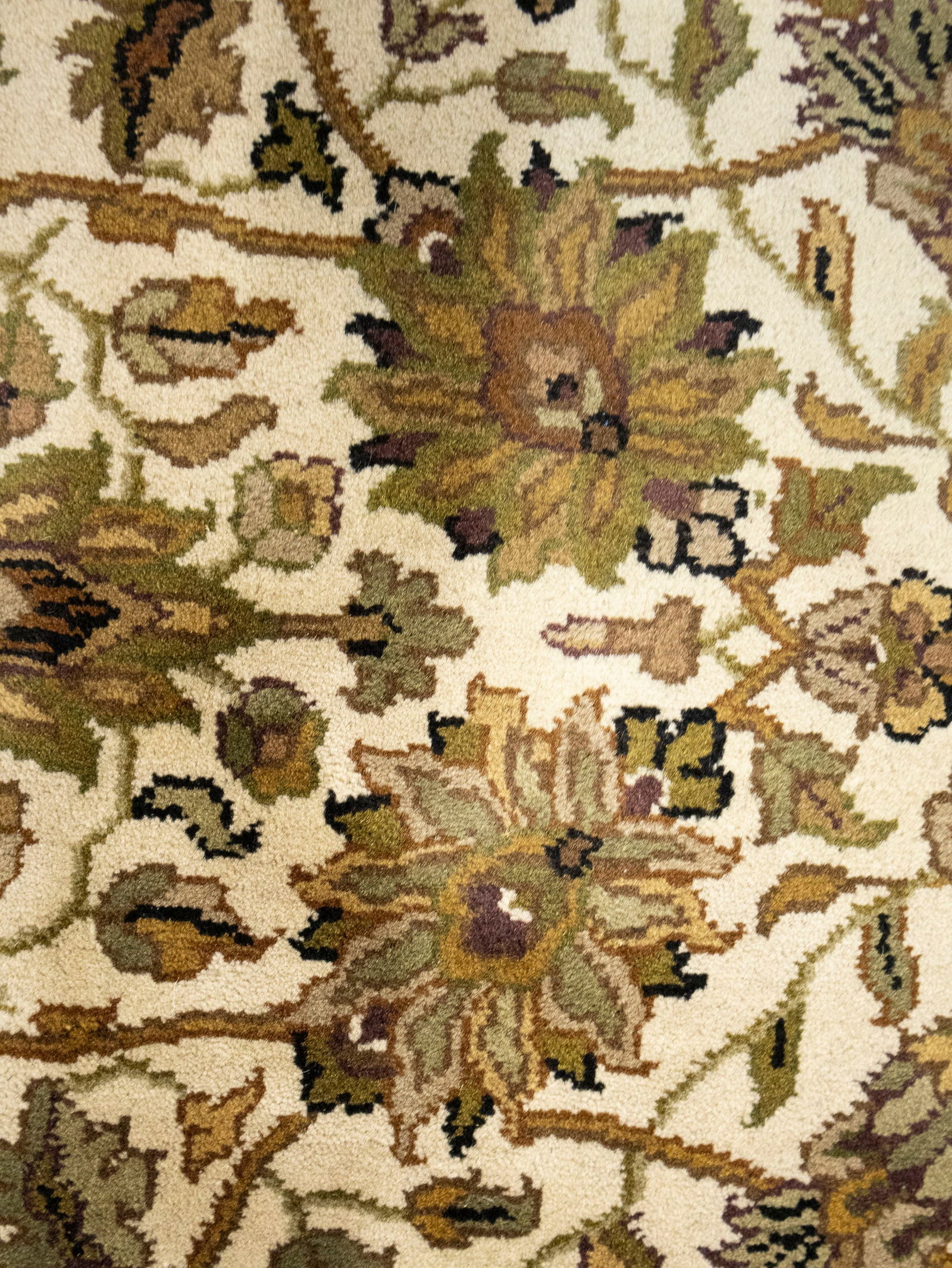 Cream Floral Classic 6X9 Agra Jaipur Oriental Rug - 11