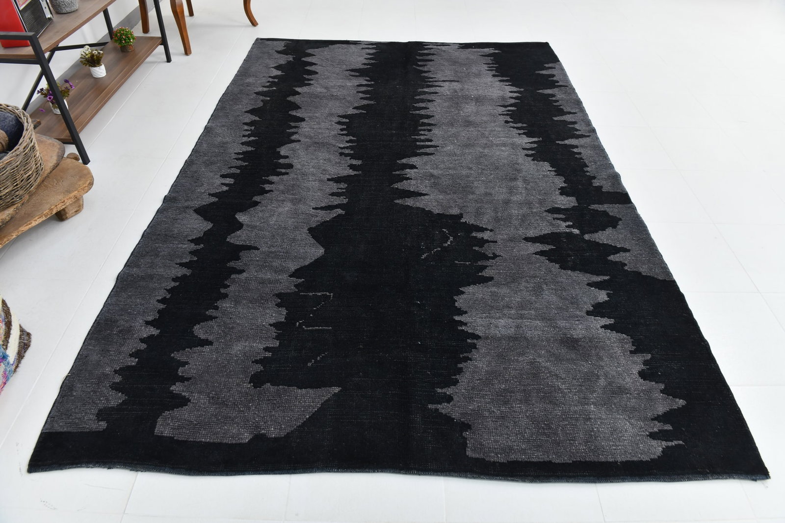 6'7'' x 9'6'' Handmade Hemp Area Rug - 52852 - 7