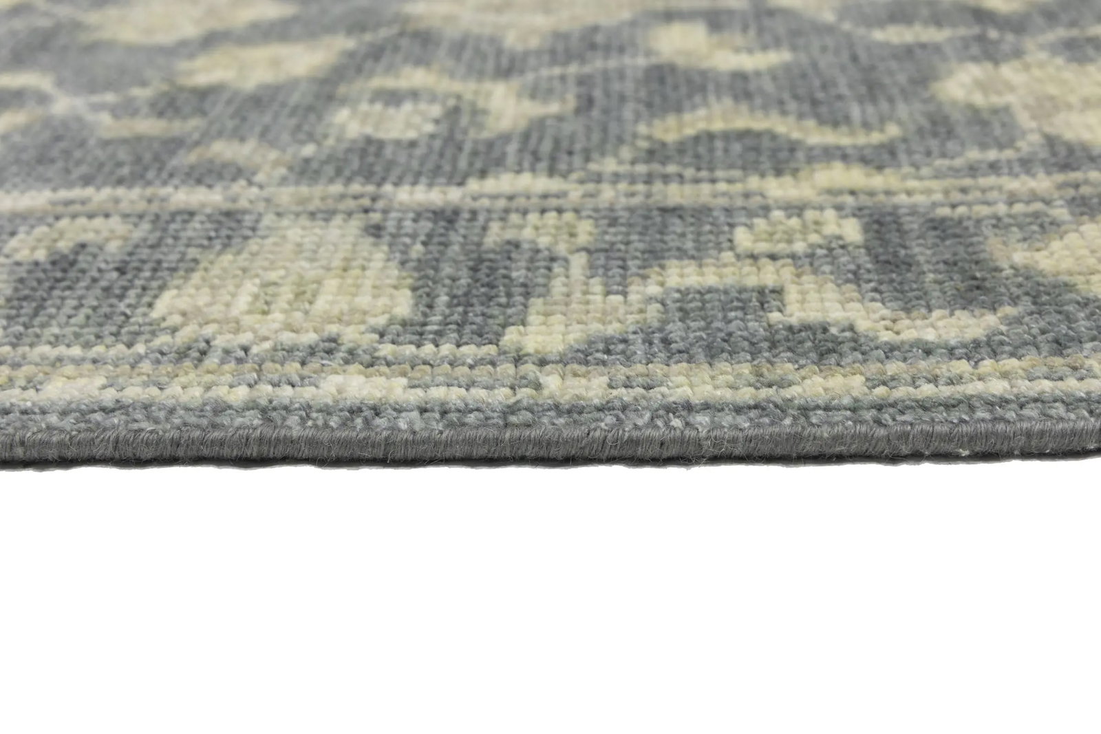 Muted Dark Slate Floral 2'5X12'4 Transitional Oriental Runner Rug - 12