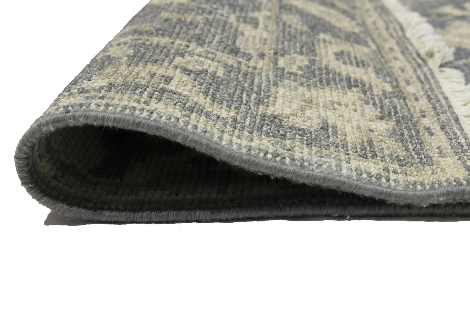 Muted Dark Slate Floral 2'5X12'4 Transitional Oriental Runner Rug - 13