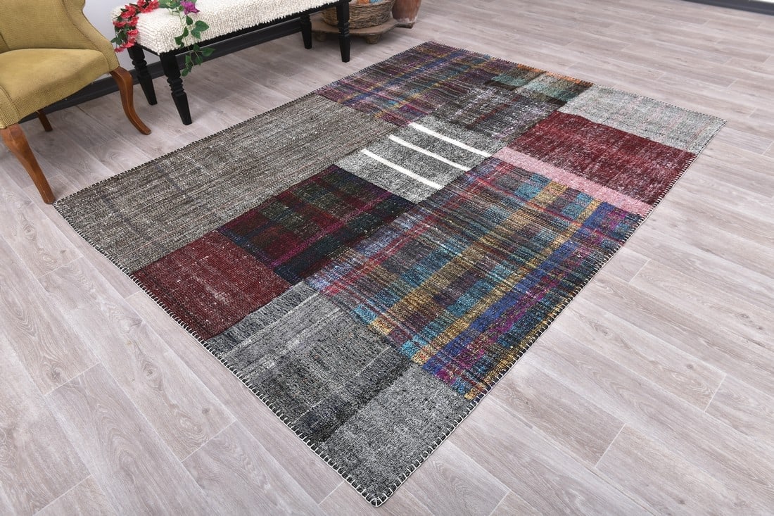 6'2'' x 8'2'' Turkish Flatweave Kilim Rug - 241700 - 2