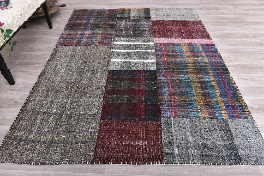 6'2'' x 8'2'' Turkish Flatweave Kilim Rug - 241700 - 3