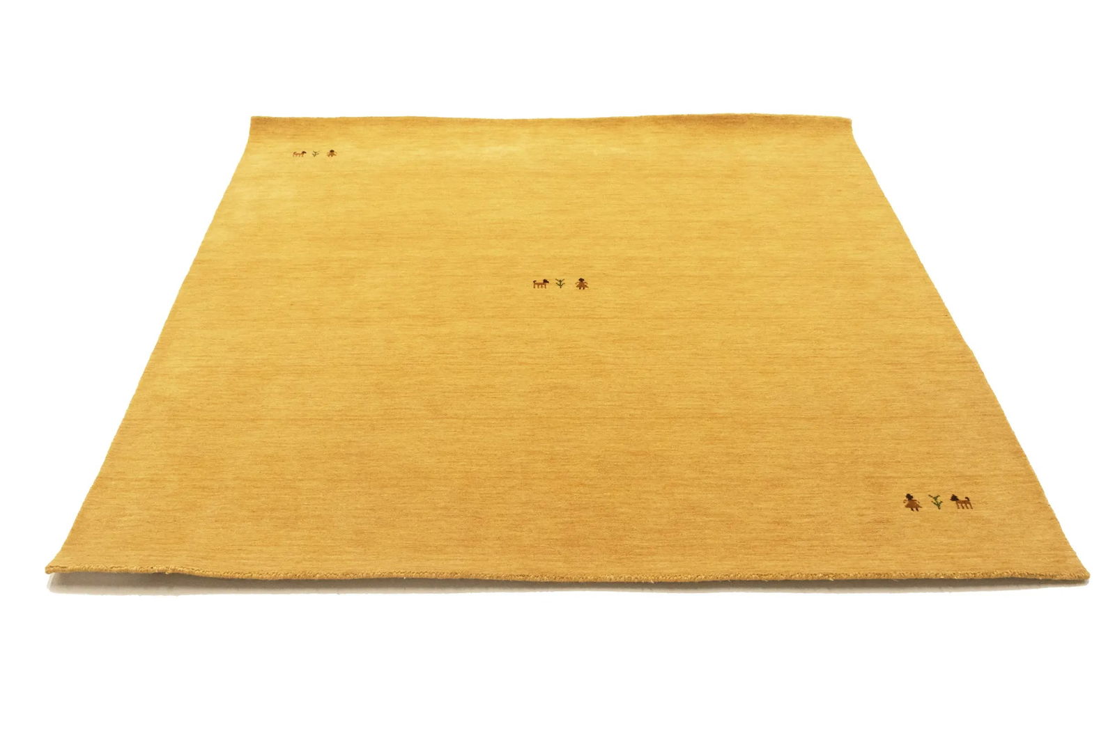 Golden Peach Tribal 6X6 Gabbeh Modern Square Rug - 2