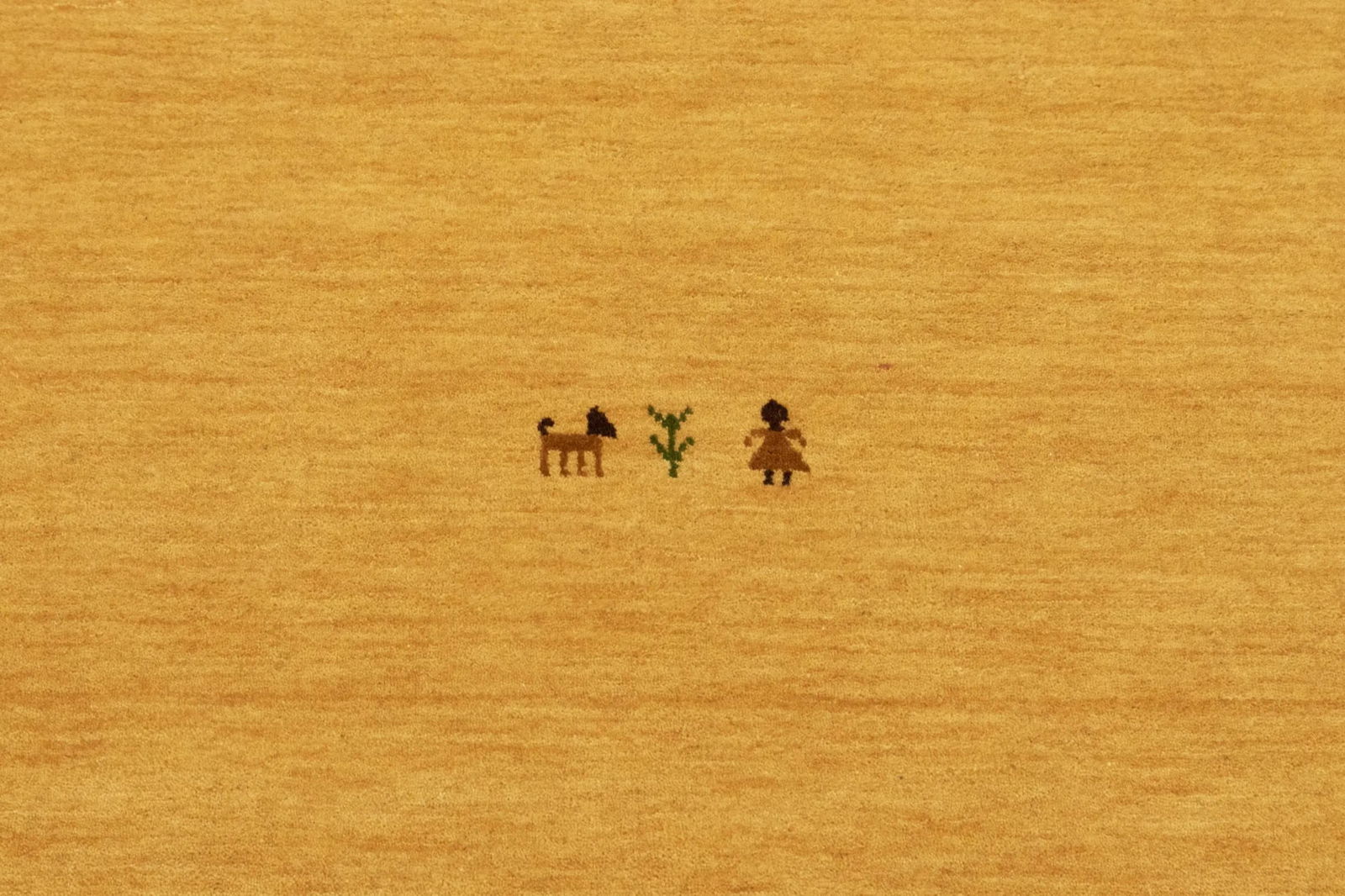 Golden Peach Tribal 6X6 Gabbeh Modern Square Rug - 5