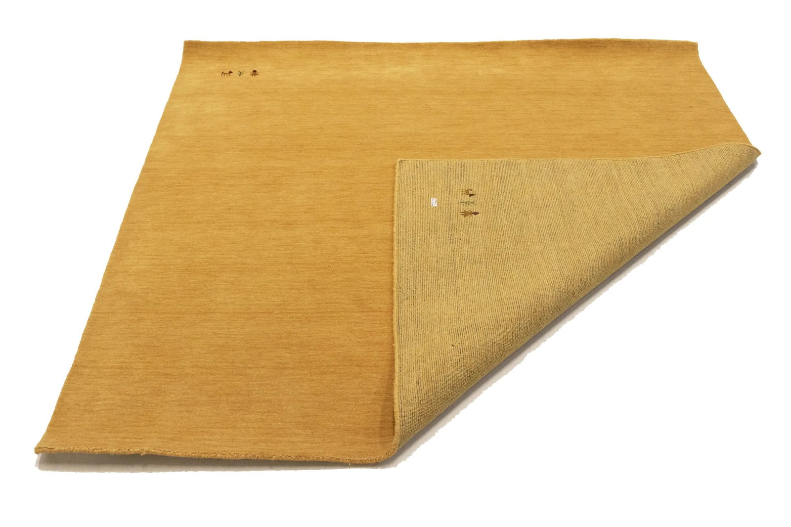 Golden Peach Tribal 6X6 Gabbeh Modern Square Rug - 7