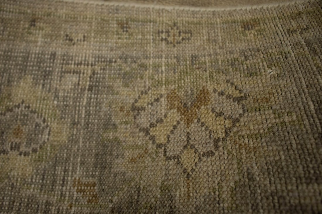 Beige Floral 5'7X8'7 Muted Oushak Chobi Oriental Rug - 16