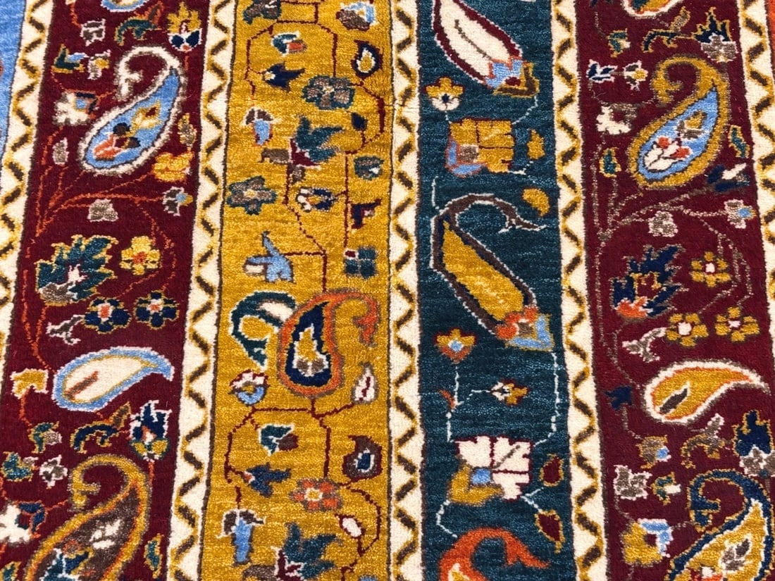 Hand-Knotted Caucasian Paisley Wool Tribal Oriental Area Rug Carpet 6' x 8'8" - 10