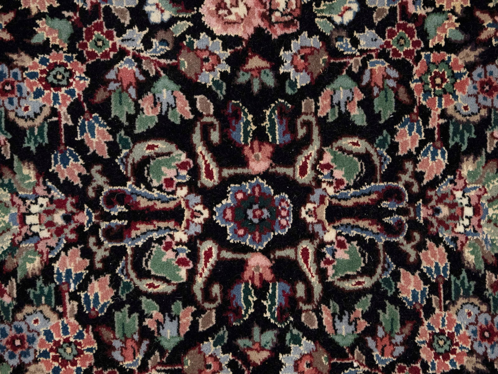 Charcoal Floral Tribal 2'6X9'9 Indo-Kashan Oriental Runner Rug - 11