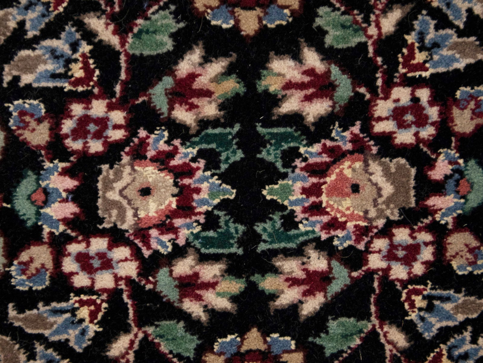 Charcoal Floral Tribal 2'6X9'9 Indo-Kashan Oriental Runner Rug - 12