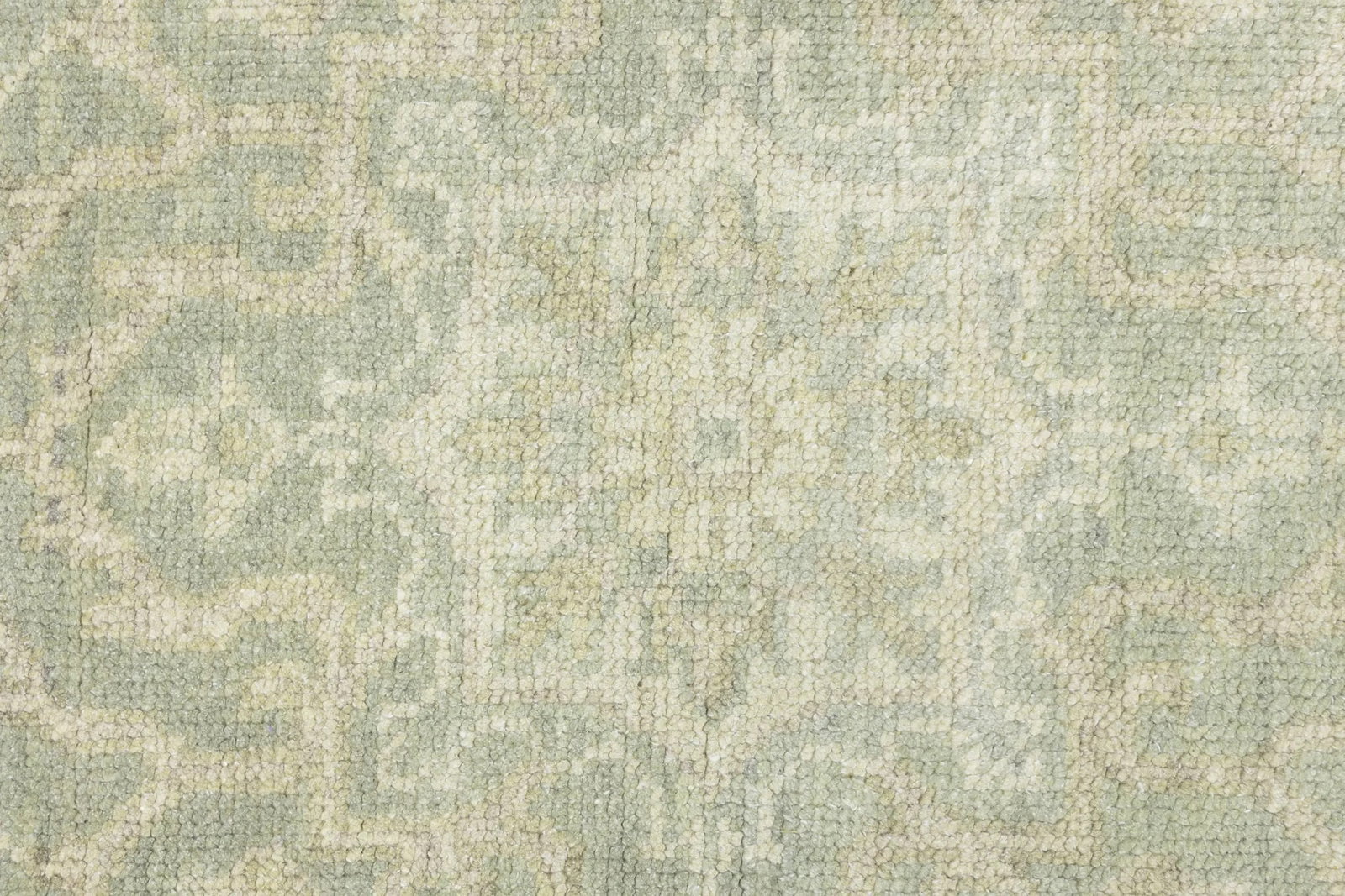 Muted Green Floral 6X6 Transitional Oriental Round Rug - 6