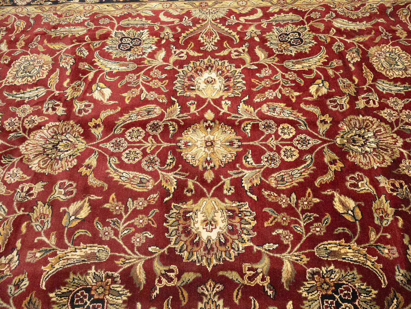 Red Floral Classic 9X12 Agra Jaipur Oriental Rug - 7