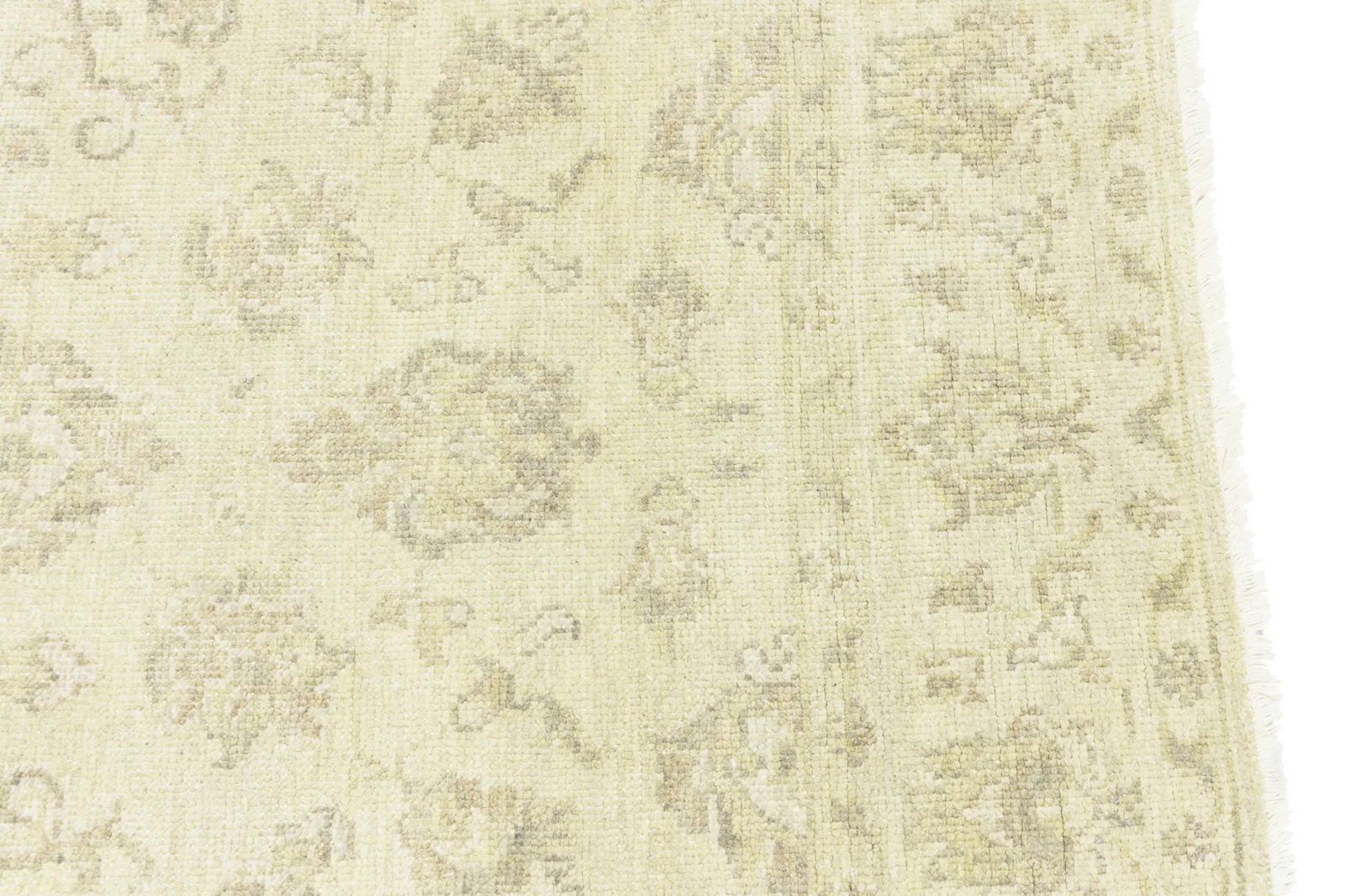 Muted Beige Floral 5X8 Transitional Oriental Rug - 12