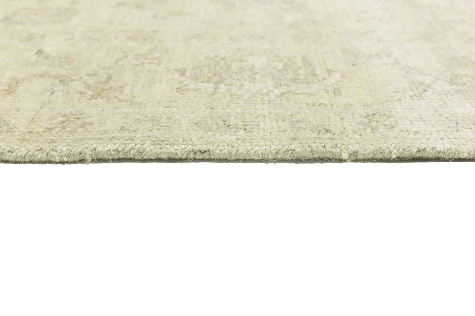 Muted Beige Floral 5X8 Transitional Oriental Rug - 14