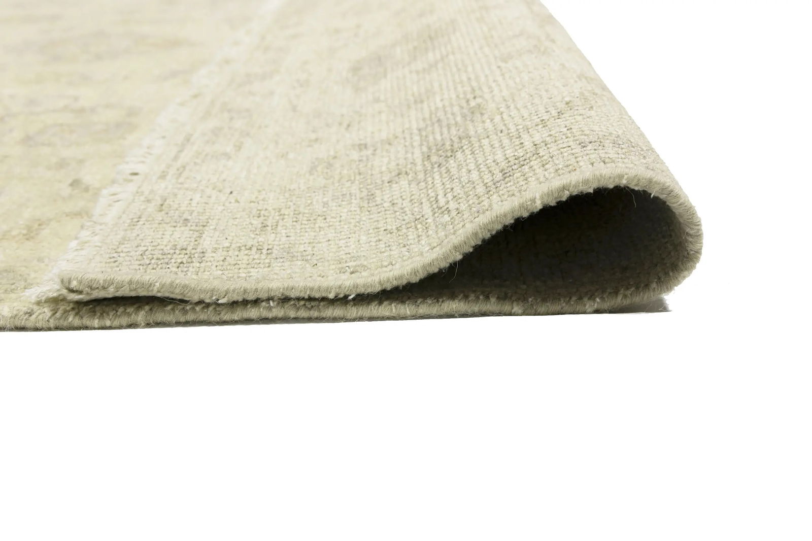 Muted Beige Floral 5X8 Transitional Oriental Rug - 15