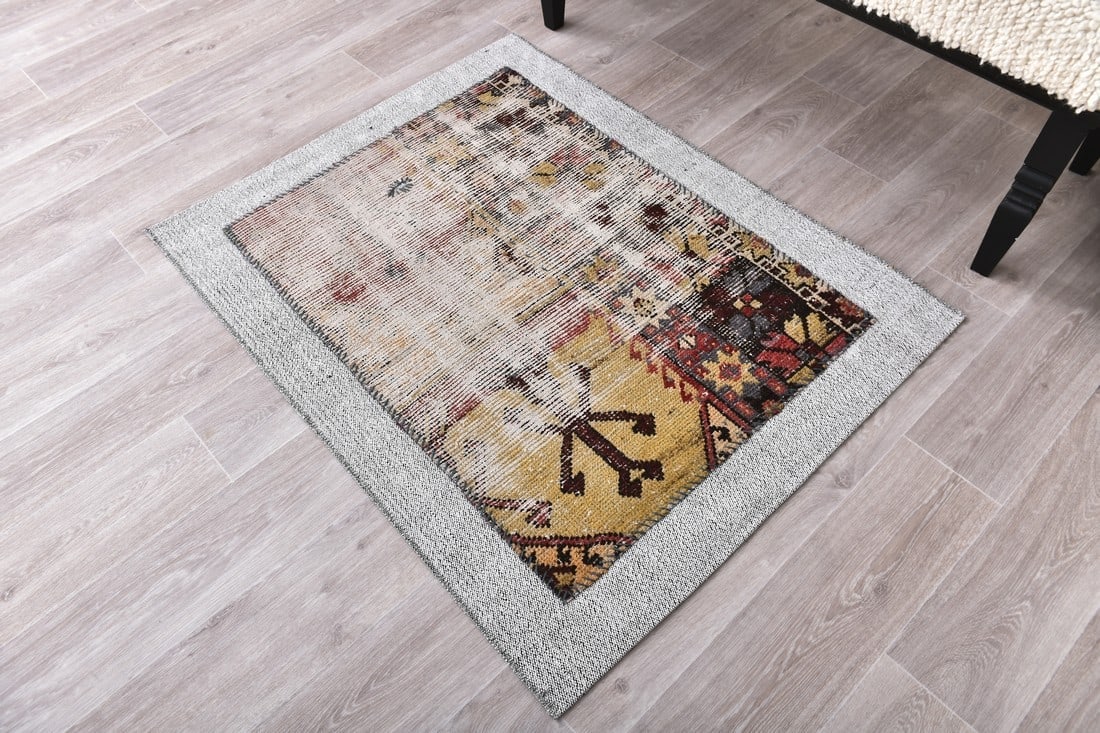 3'1'' x 3'11'' Turkish Flatweave Kilim Rug - 241706 - 2