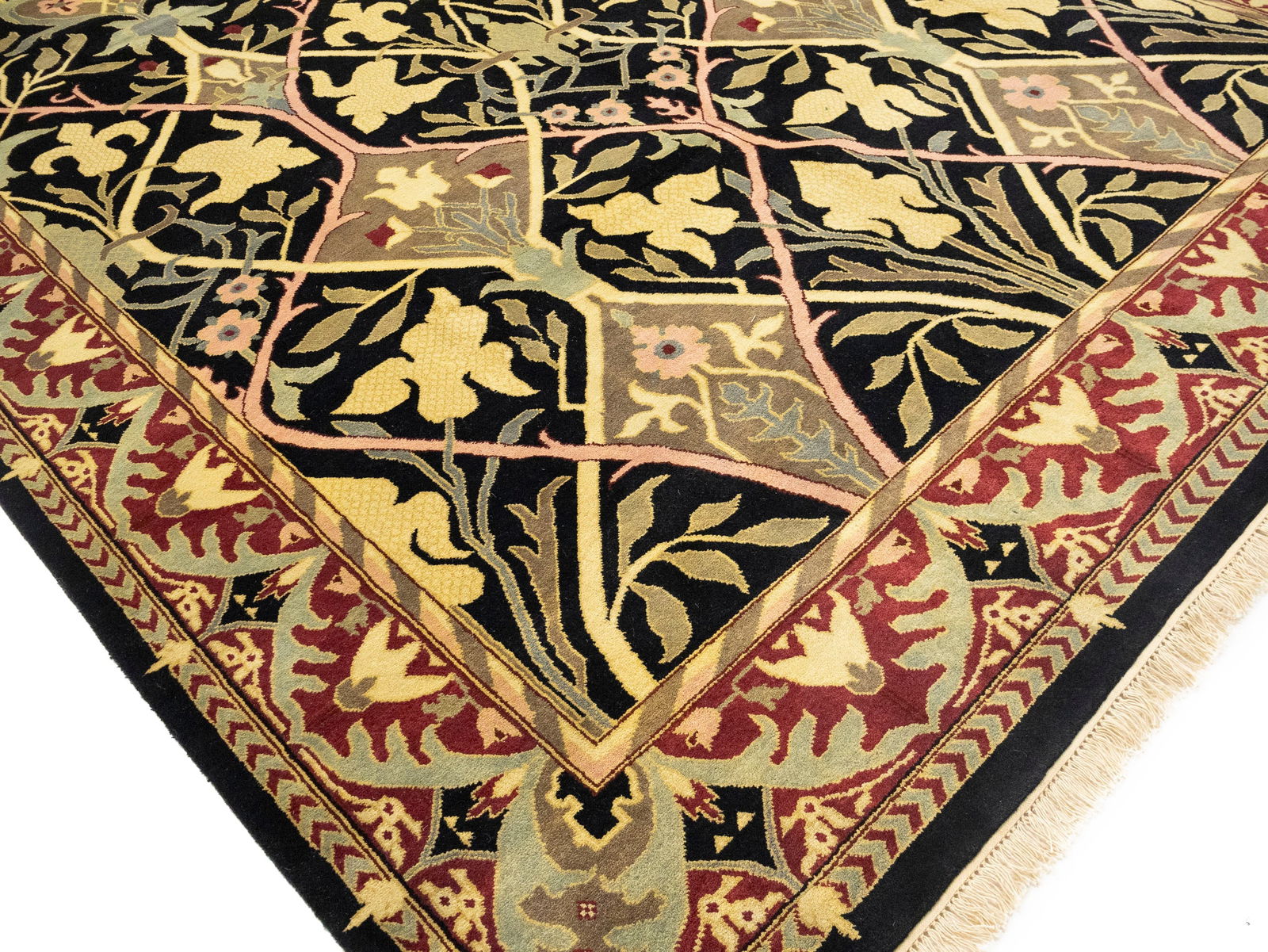 Black Floral Style 8X10 Modern Oriental Rug - 11