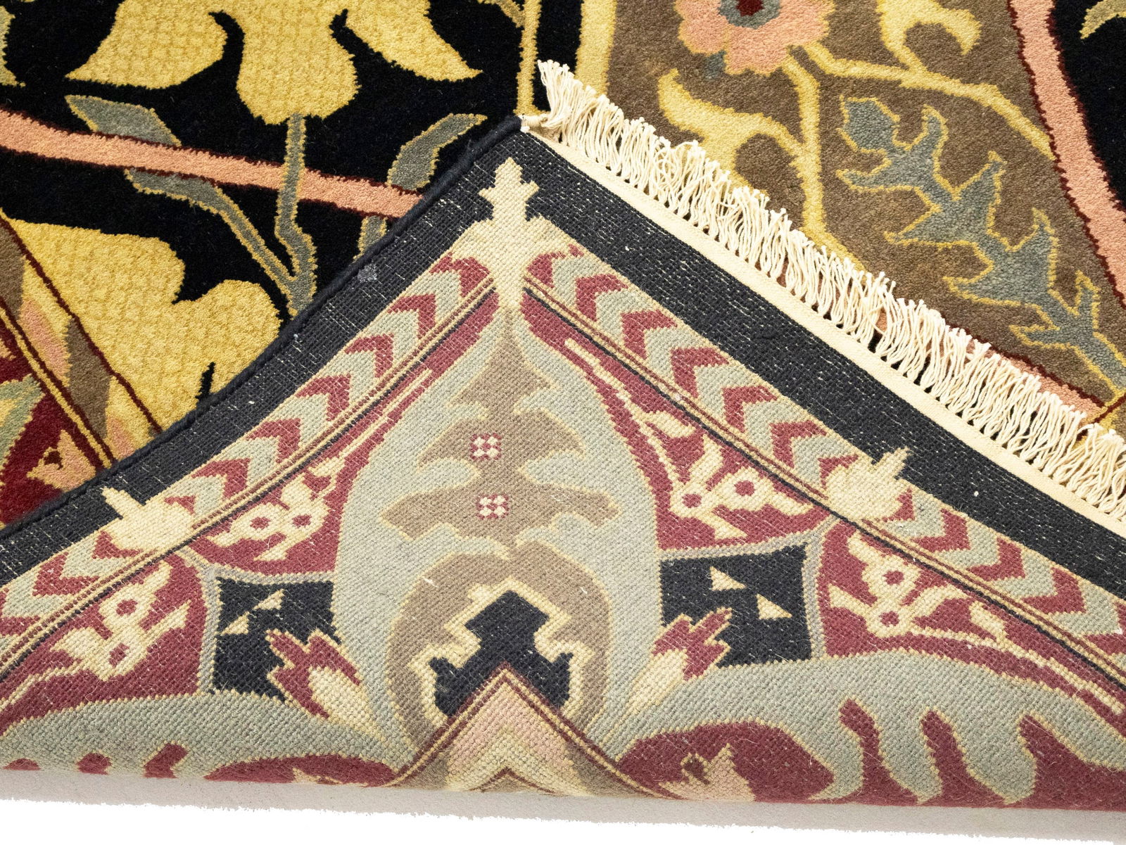 Black Floral Style 8X10 Modern Oriental Rug - 14