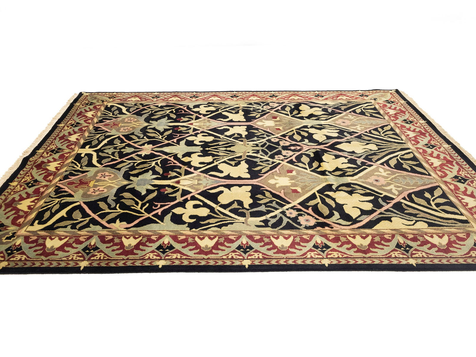 Black Floral Style 8X10 Modern Oriental Rug - 5