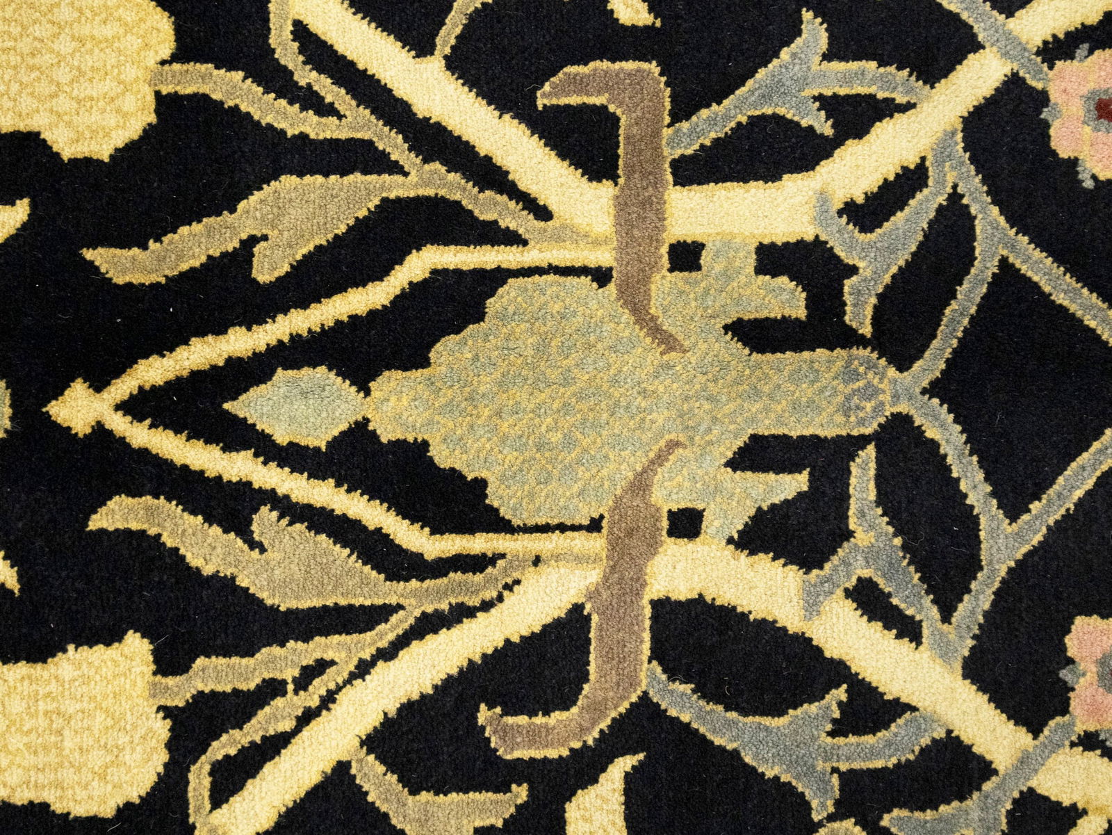 Black Floral Style 8X10 Modern Oriental Rug - 6