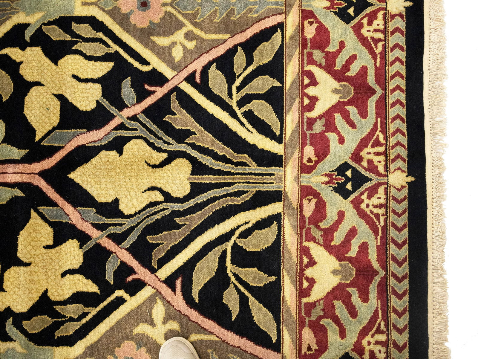 Black Floral Style 8X10 Modern Oriental Rug - 8