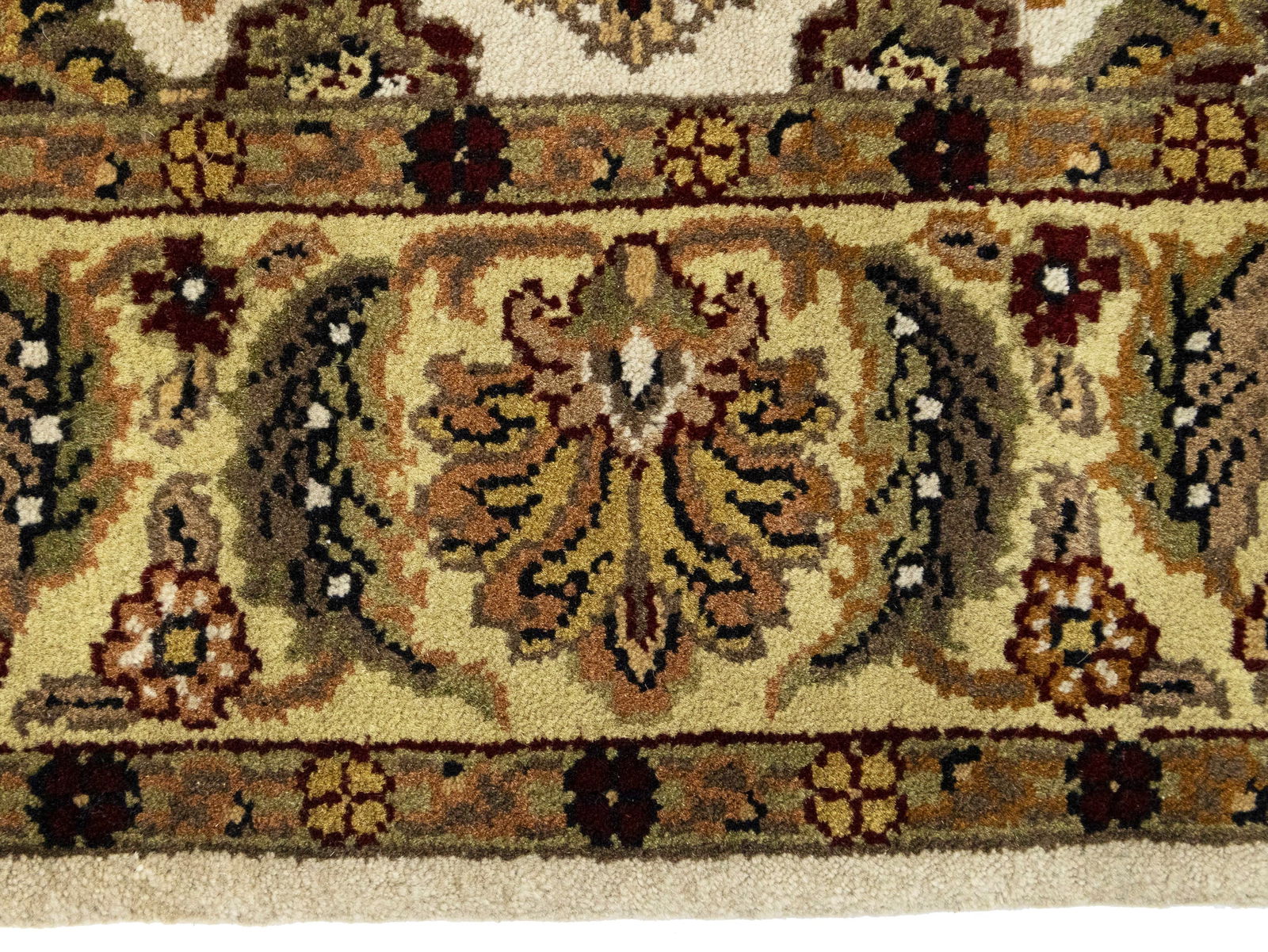 Cream Floral Classic 4X6 Agra Jaipur Oriental Rug - 10