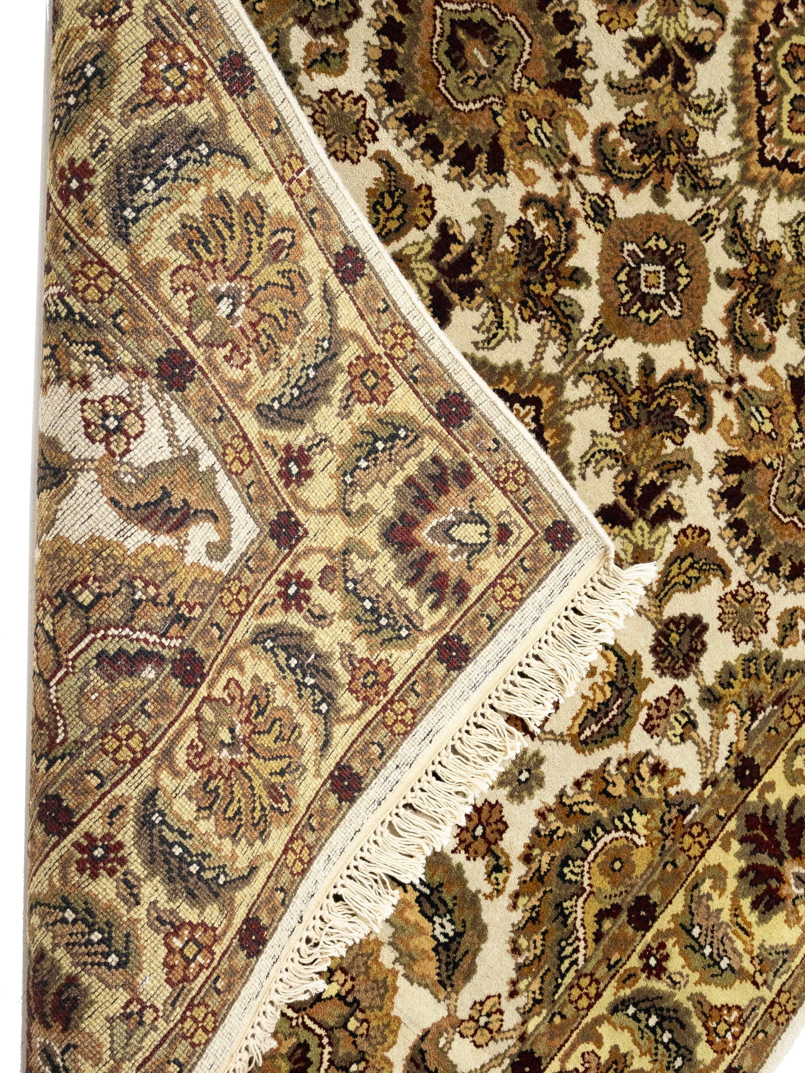 Cream Floral Classic 4X6 Agra Jaipur Oriental Rug - 13