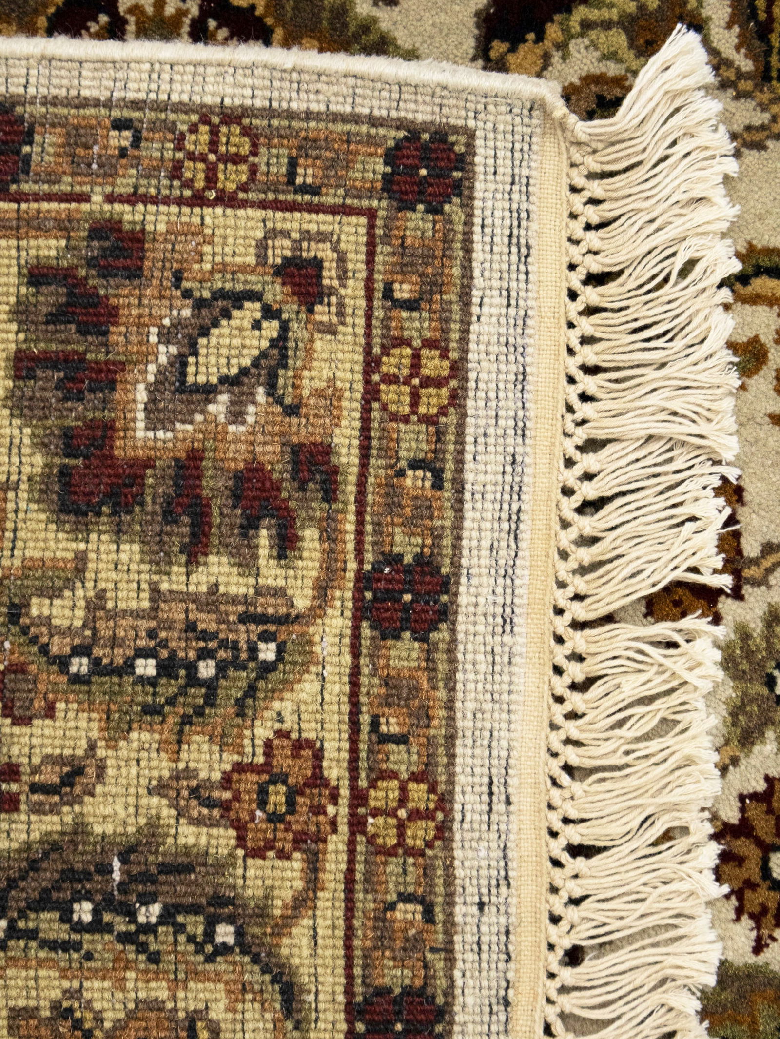 Cream Floral Classic 4X6 Agra Jaipur Oriental Rug - 14